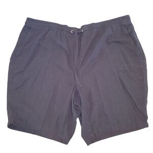 Per Se Black Flat Front Shorts